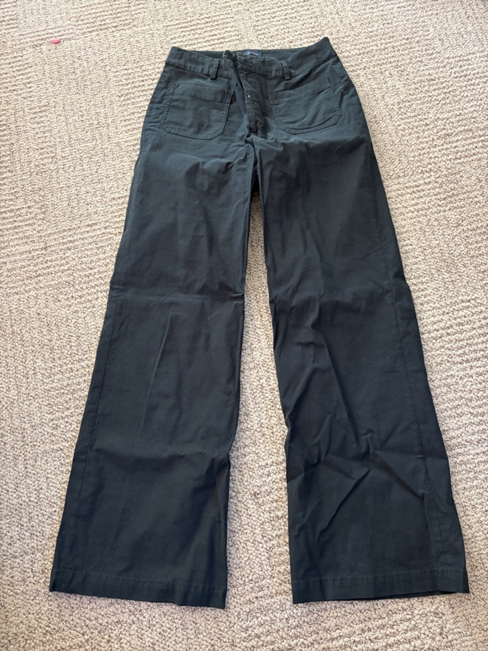 J. Crew Black Lizzie Patch-Pocket Straight Pants